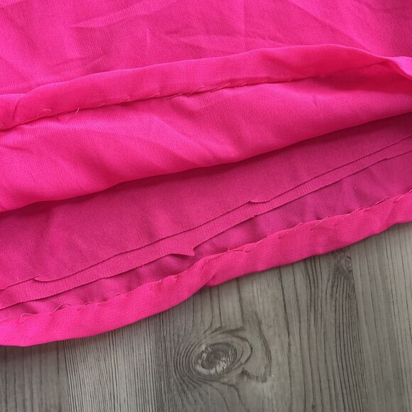 Her Destiny Wide Leg Pull On Lined Elastic Waist Hot Pink Cropped Pants Size 2X - Picture 5 of 8